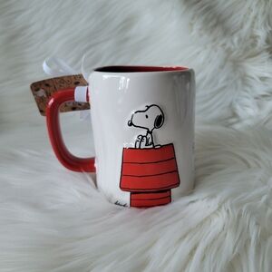 NEW Rae Dunn Peanuts Snoopy Mug with Red Interior